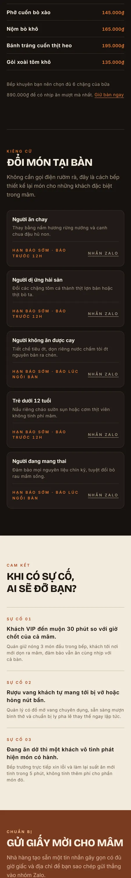 Website demo Thiết Đãi trên điện thoại — phần 5/7