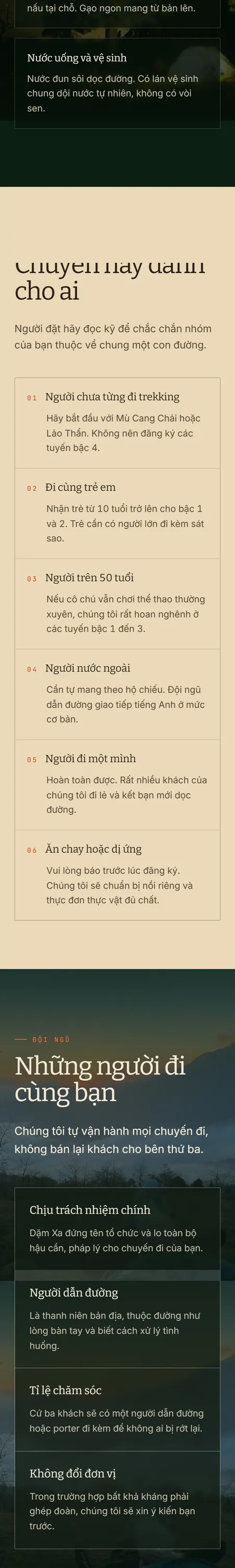 Website demo Dặm Xa trên điện thoại — phần 7/9
