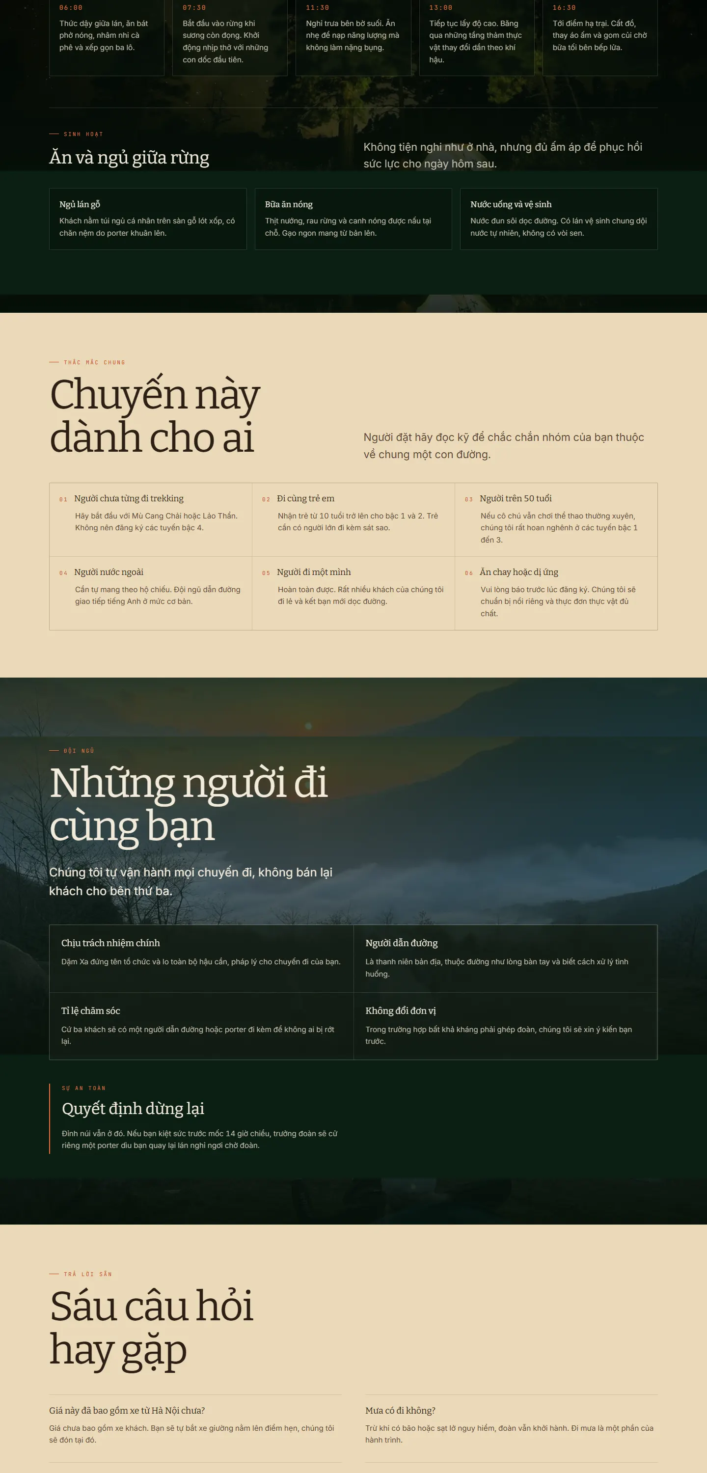 Website demo Dặm Xa trên máy tính — phần 5/6