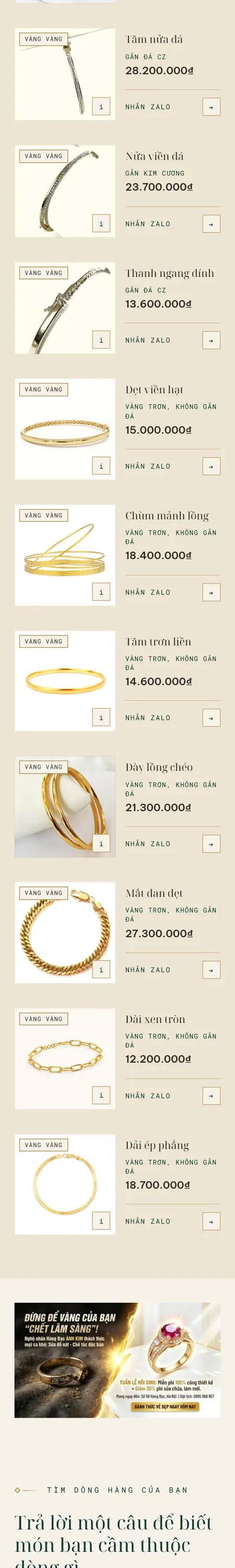 Website demo Ánh Kim trên điện thoại — phần 7/9
