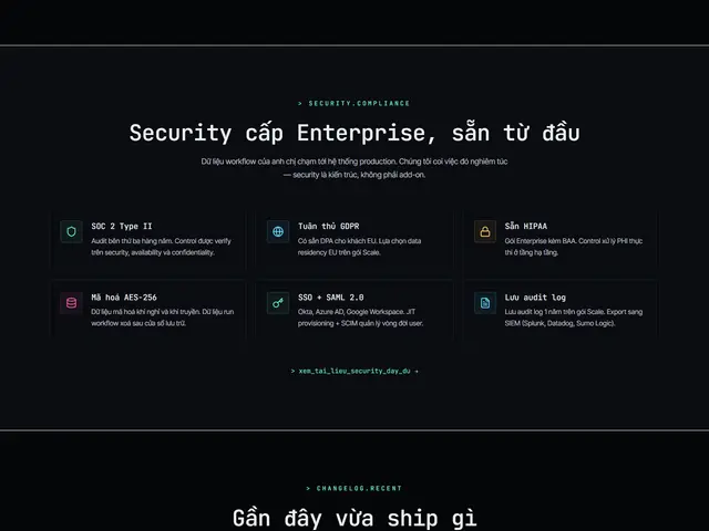 Cuối trang website demo Fluxion