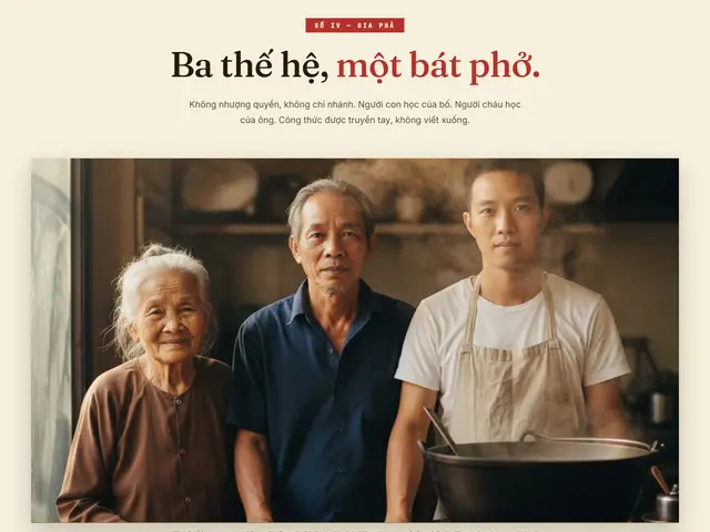 Giữa trang website demo Phở Bát Đàn 12