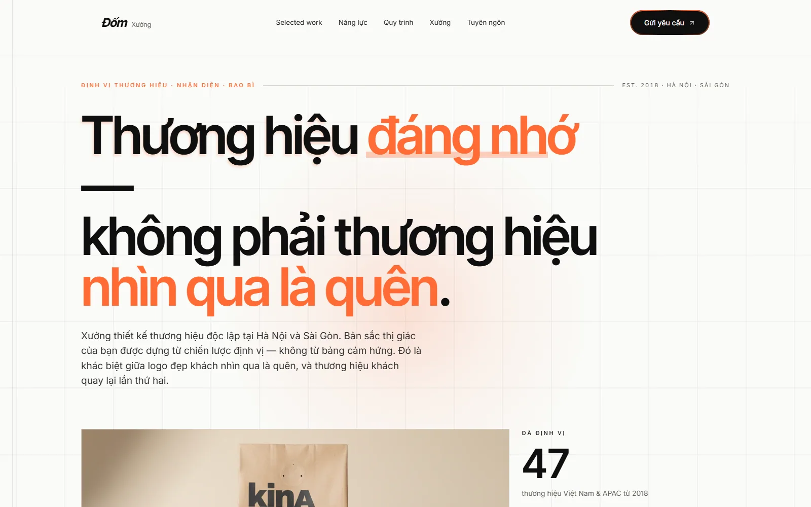 Đốm Studio — Editorial creative shop demo screenshot