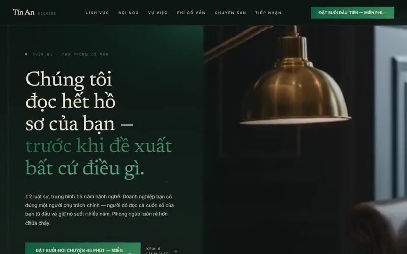 Tín An Legal — Luật doanh nghiệp demo screenshot